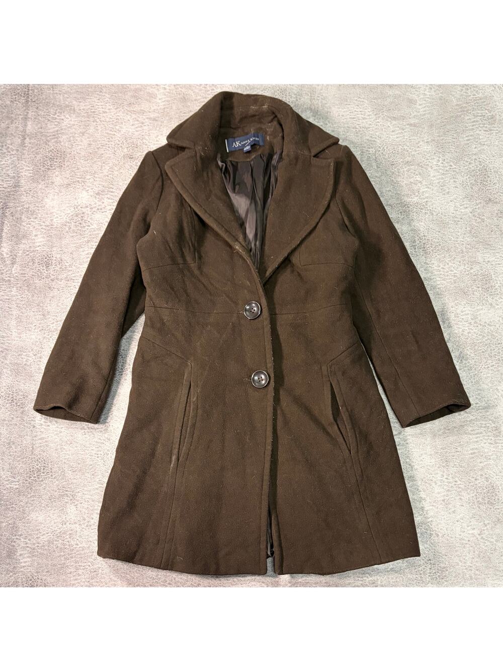 Anne Klein Brown Wool Tailored coat
